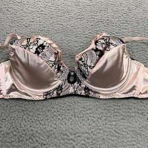 Leg Avenue Bra Large Lingerie Bra Lace Trim Satin Sexy